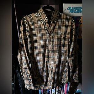 Burberry nova check pattern button down shirt size m